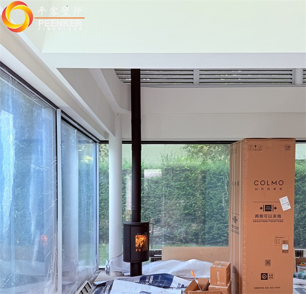 上海湖畔佳苑別墅丹麥Morso 6848壁爐安裝.jpg